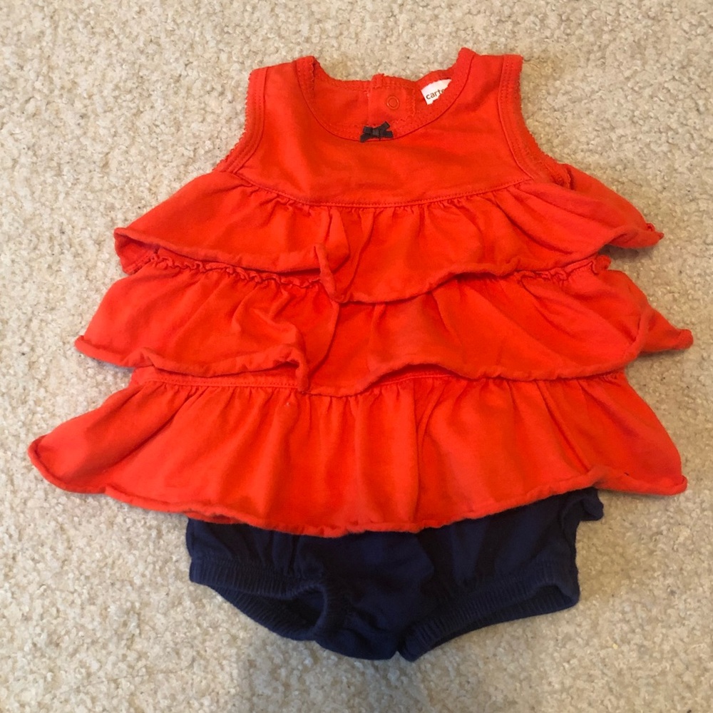 Ruffle top and bottom outfit